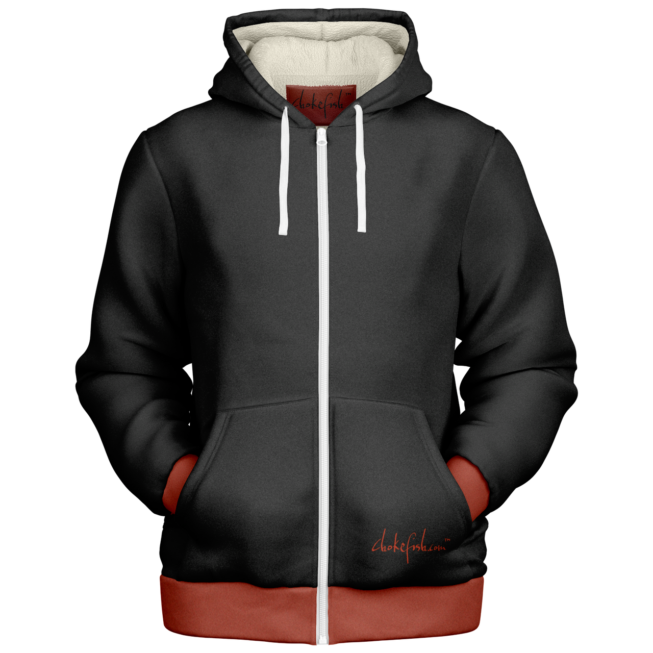 Chokefish™ Microfleece Zip-Up Hoodie Skulls-004