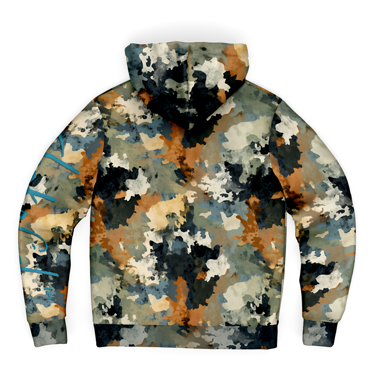 Chokefish™ Microfleece Zip-Up Hoodie Acid-Wash Colors-013
