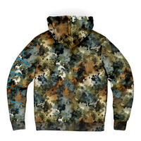 Chokefish™ Microfleece Zip-Up Hoodie Acid-Wash Colors-002B