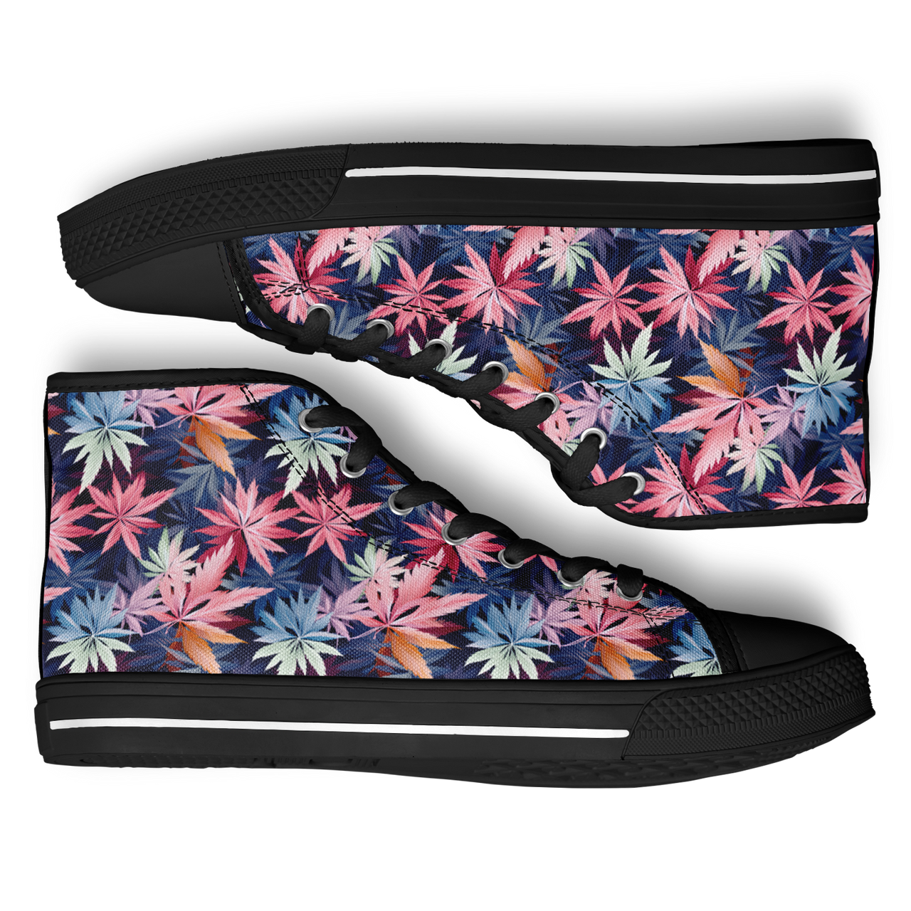 Chokefish™ Urban Peak Retro High Tops-Cannabis-001-2