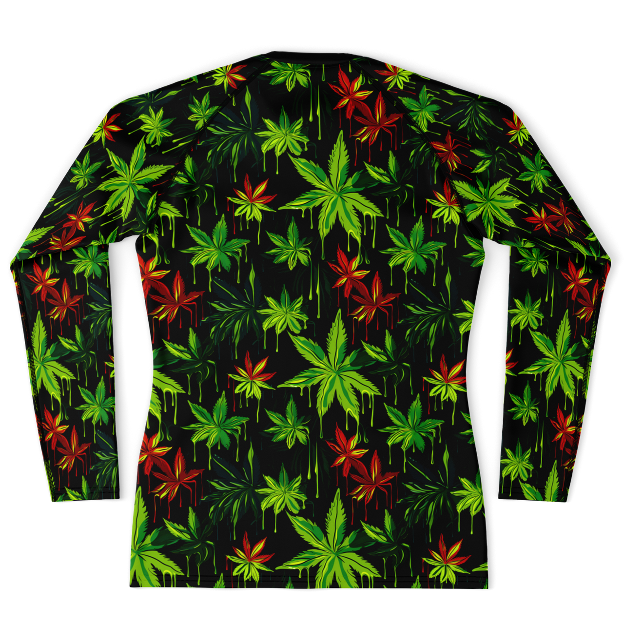 Chokefish™ Long Sleeve Rashguard Cannabis Men's Shirt-002