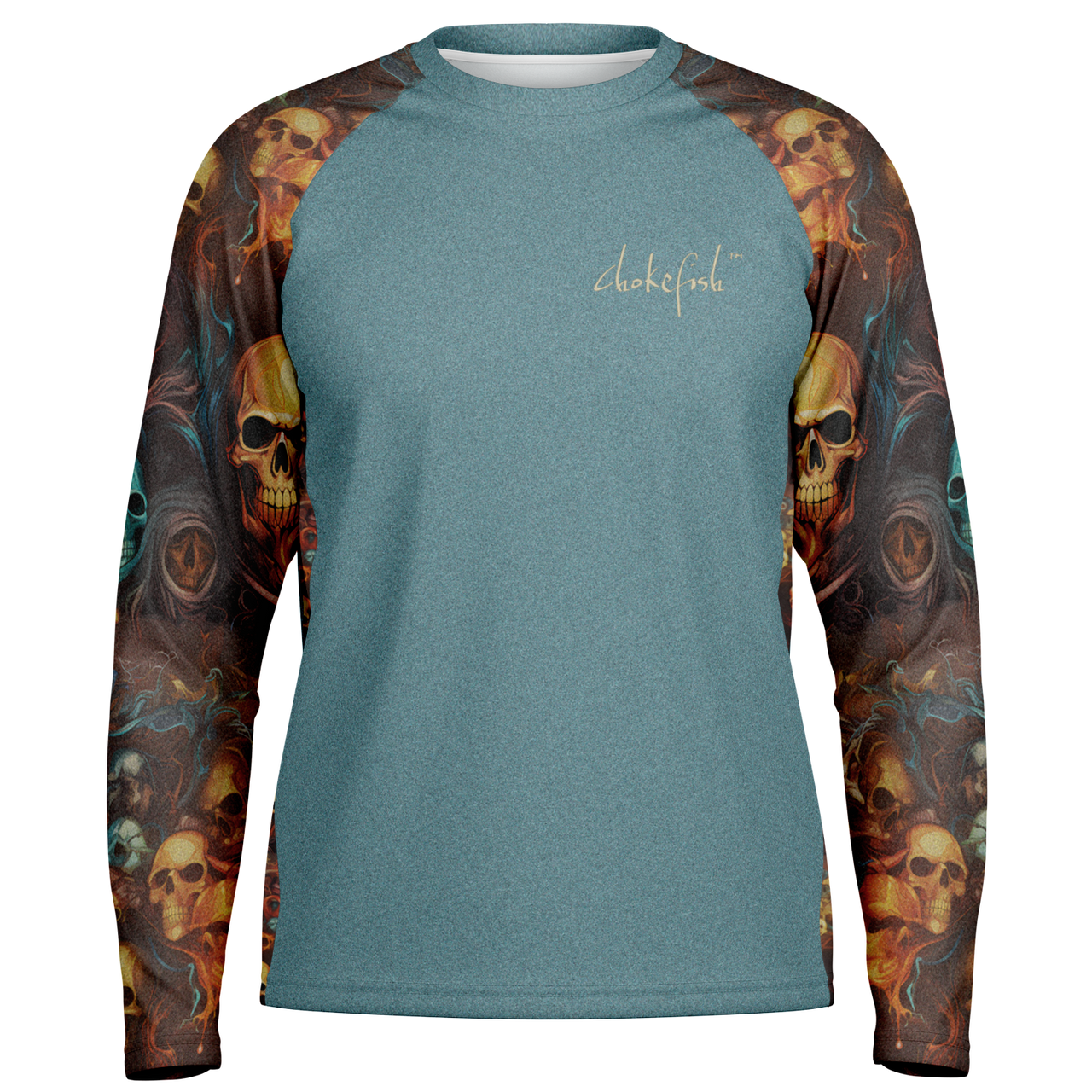 Chokefish™ Long Sleeve Every Day All Weather Skulls Shirt Men's-003