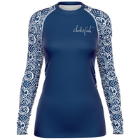 Chokefish™ Long Sleeve Rashguard Acid-Wash Woman's Shirt-001