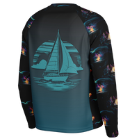Chokefish™ Long Sleeve Every Day All Weather Trees&Boats Shirt Men's-020-2
