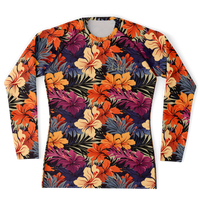 Chokefish™ Long Sleeve Rashguard Floral Men's Shirt-007