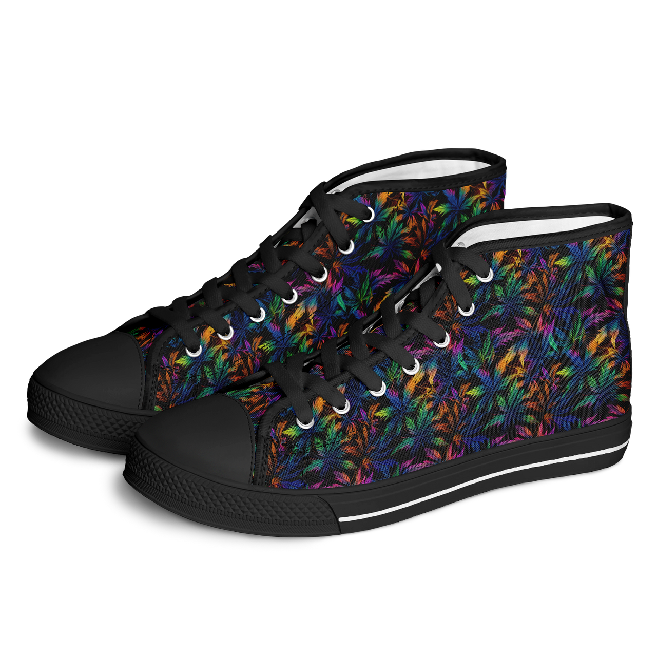 Chokefish™ Urban Peak Retro High Tops-Cannabis-011-2