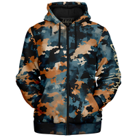 Chokefish™ Microfleece Zip-Up Hoodie Acid-Wash Colors-011B