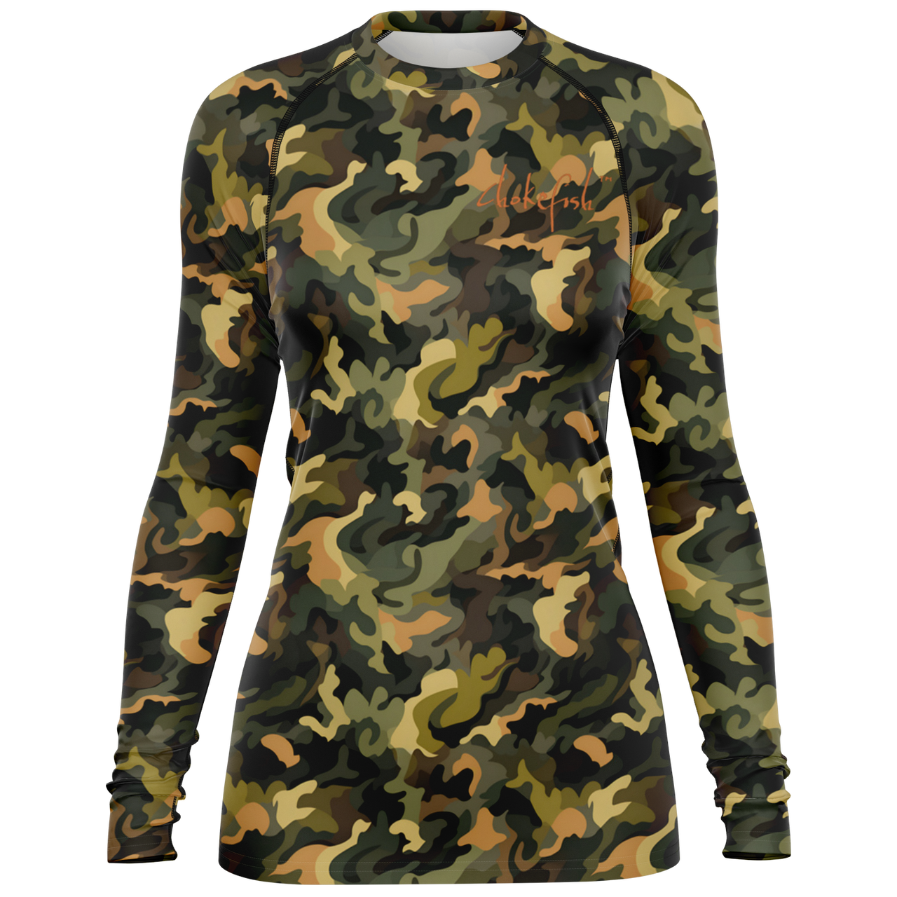 Chokefish™ Long Sleeve Rashguard Camouflage Woman's Shirt-011