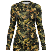 Chokefish™ Long Sleeve Rashguard Camouflage Woman's Shirt-011