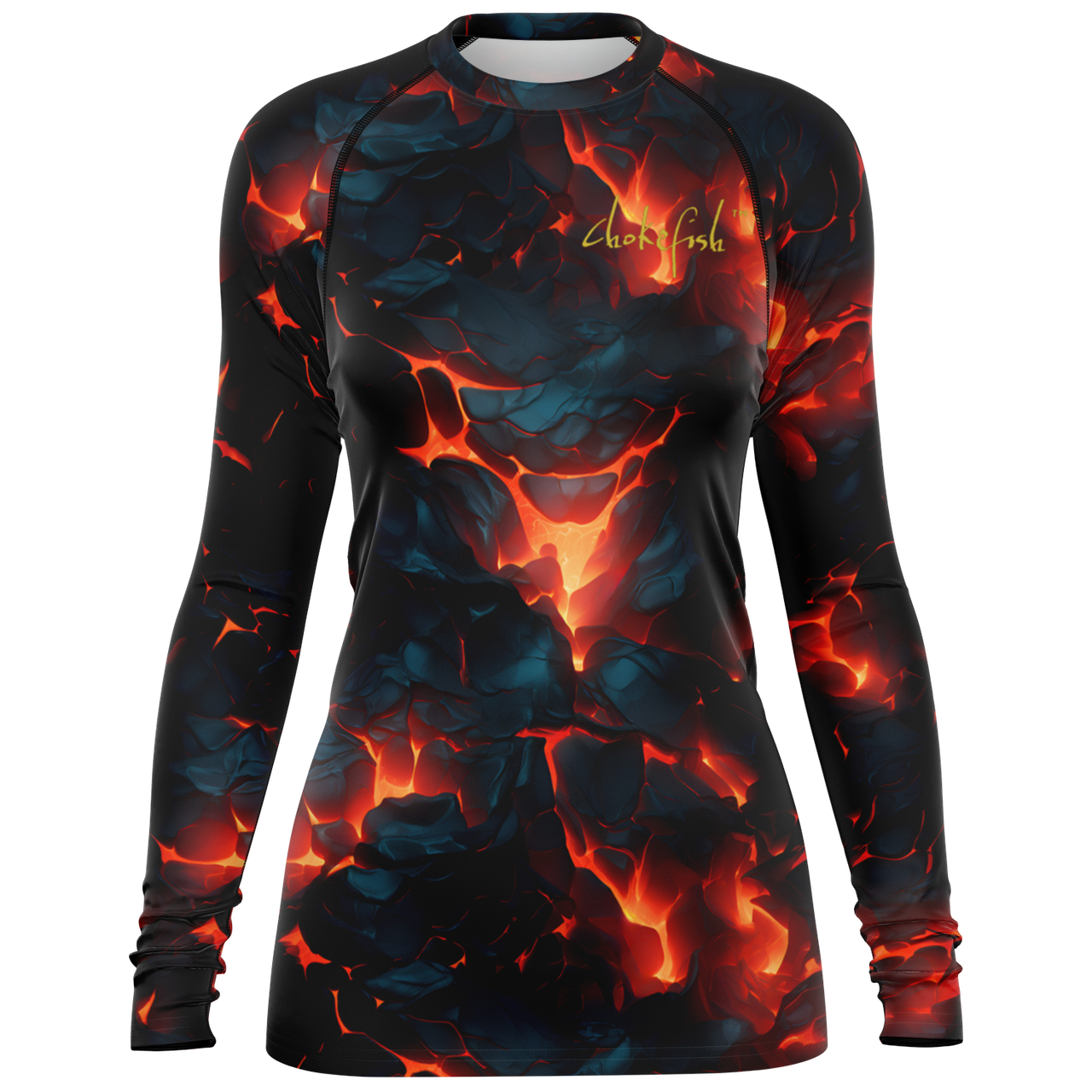 Chokefish™ Long Sleeve Rashguard Cannabis Woman's Shirt-002