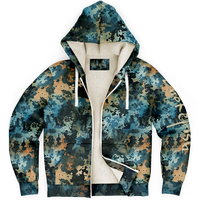 Chokefish™ Microfleece Zip-Up Hoodie Acid-Wash Colors-018