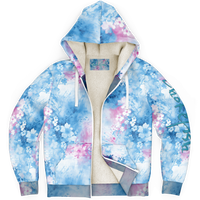 Chokefish™ Microfleece Zip-Up Hoodie Acid-Wash Colors-008