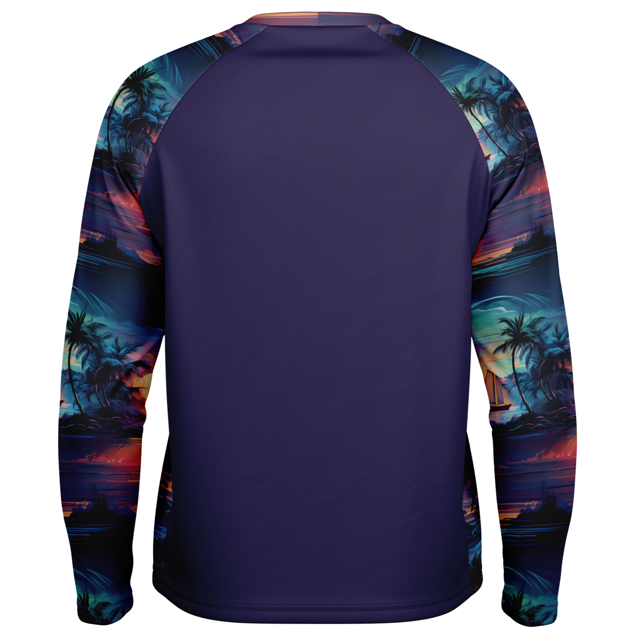 Chokefish™ Long Sleeve Every Day All Weather Trees&Boats Shirt Men's-004
