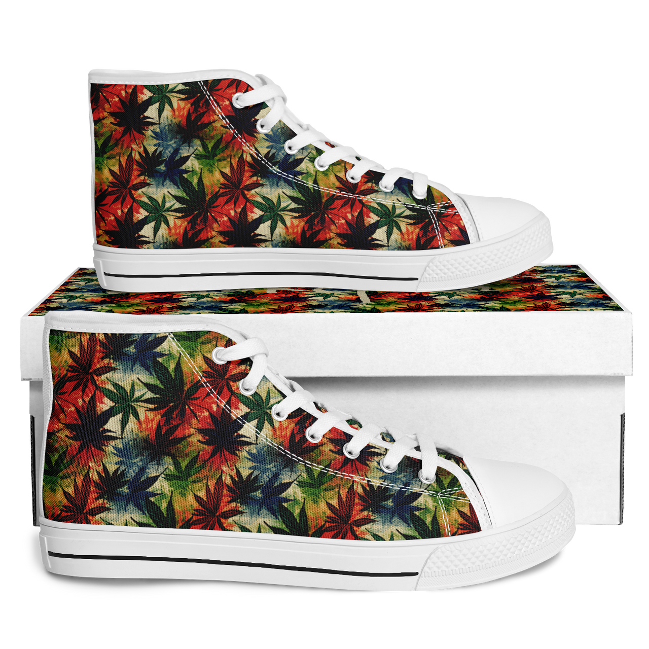 Chokefish™ Urban Peak Retro High Tops-Cannabis-004