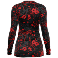 Chokefish™ Long Sleeve Rashguard Floral Woman's Shirt-001