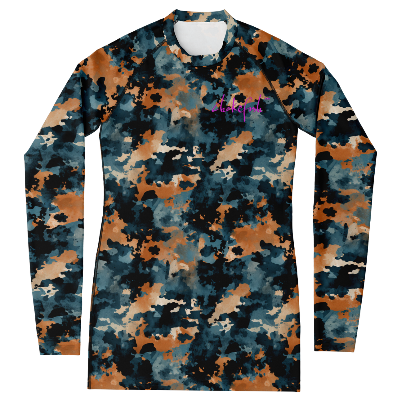 Chokefish™ Long Sleeve Rashguard Acid-Wash Woman's Shirt-009