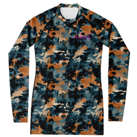 Chokefish™ Long Sleeve Rashguard Acid-Wash Woman's Shirt-009