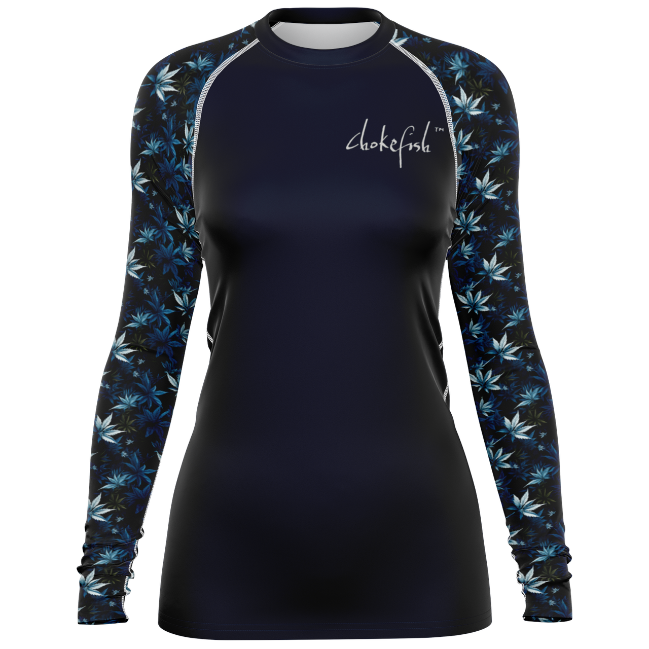 Chokefish™ Long Sleeve Rashguard Cannabis Woman's Shirt-005-2