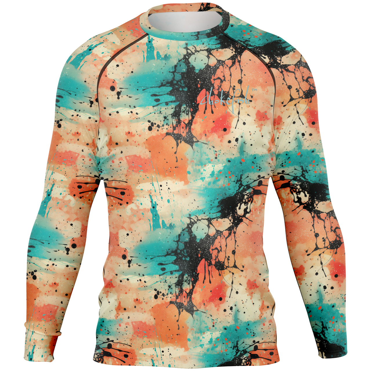 Chokefish™ Long Sleeve Rashguard Acid-Wash Men's Shirt-002