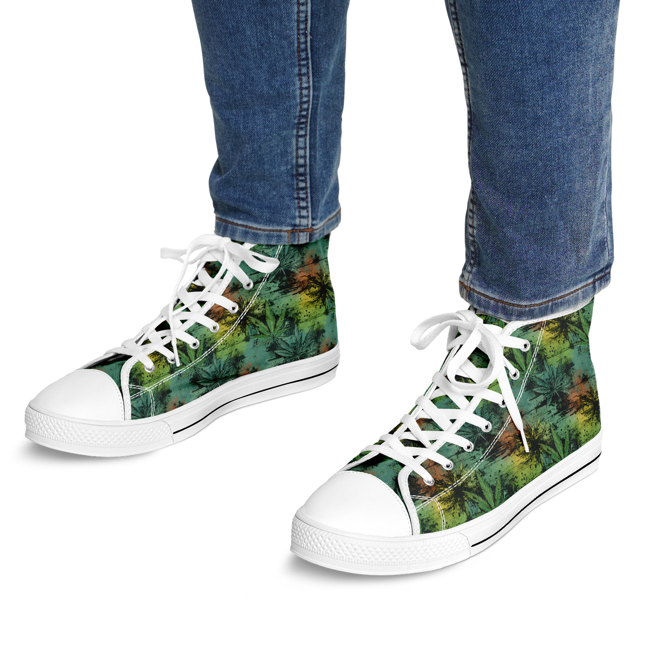 Chokefish™ Urban Peak Retro High Tops-Cannabis-006