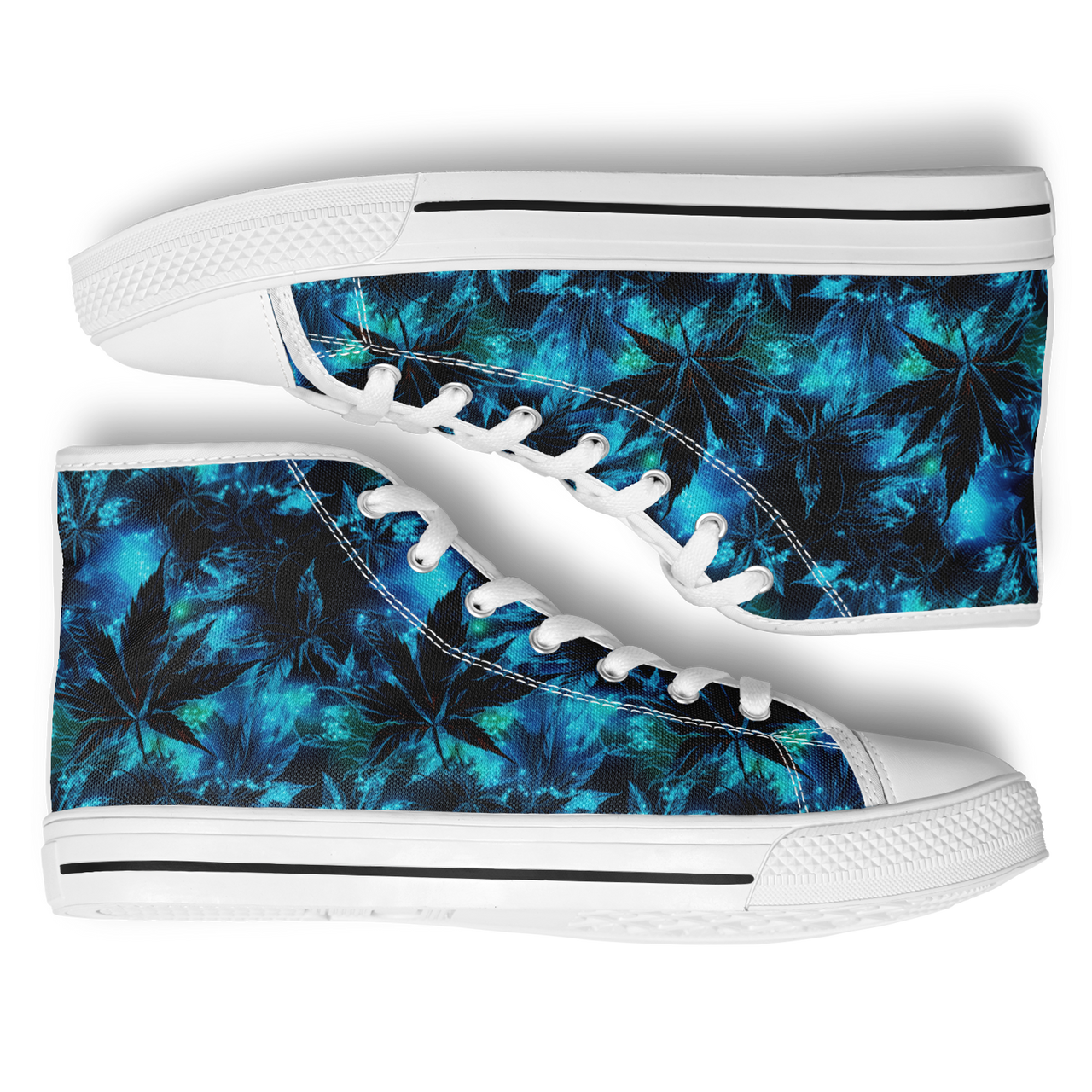 Chokefish™ Urban Peak Retro High Tops-Cannabis-009