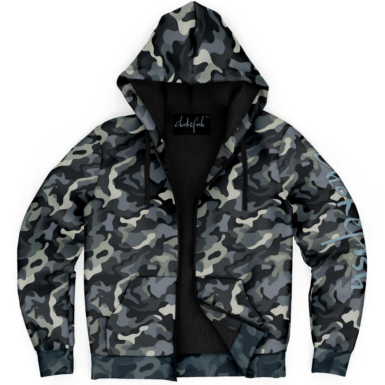 Chokefish™ Microfleece Zip-Up Hoodie Camouflage-007B