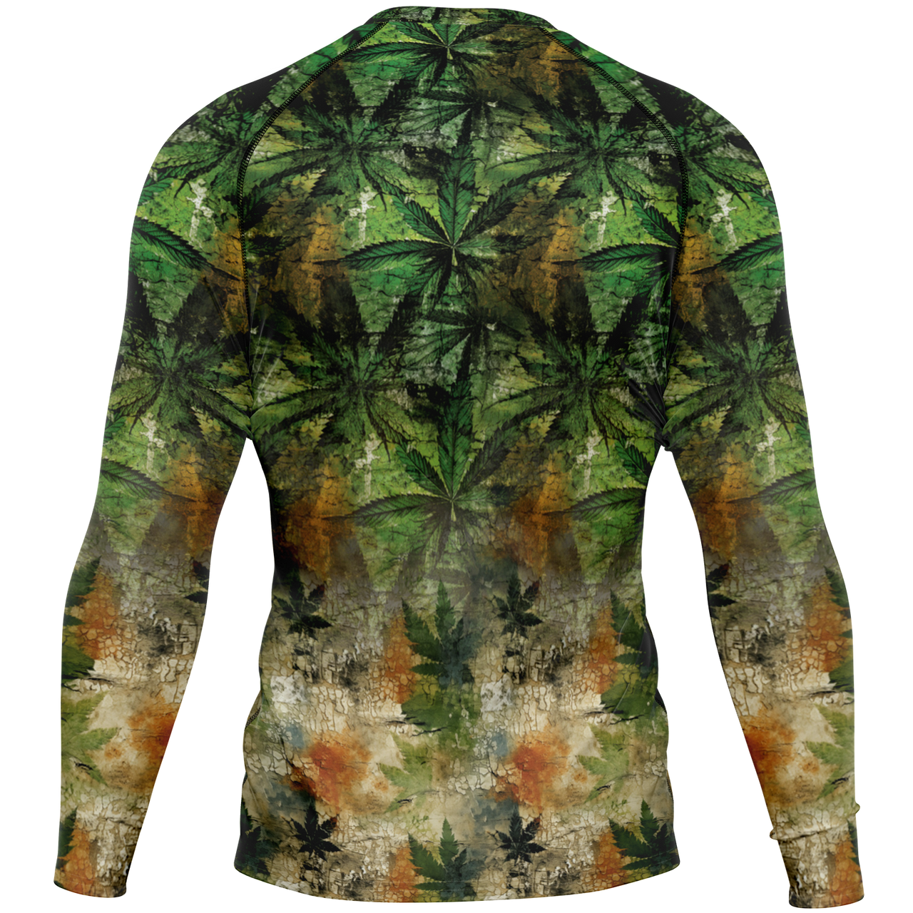 Chokefish™ Long Sleeve Rashguard Cannabis Men's Shirt-009