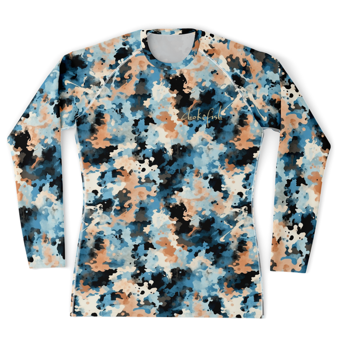Chokefish™ Long Sleeve Rashguard Acid-Wash Men's Shirt-015