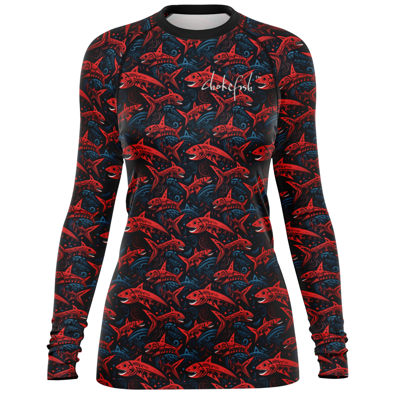 Chokefish™ Long Sleeve Rashguard Marine Woman's Shirt-001