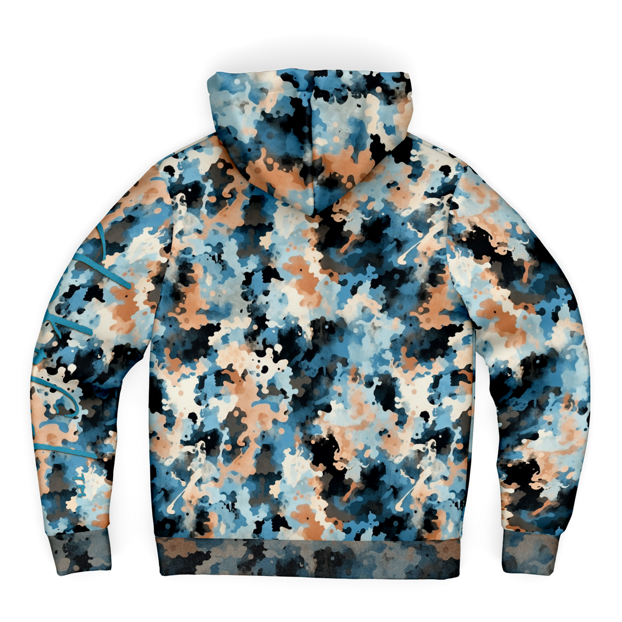 Chokefish™ Microfleece Zip-Up Hoodie Acid-Wash Colors-003B