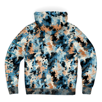 Chokefish™ Microfleece Zip-Up Hoodie Acid-Wash Colors-003B