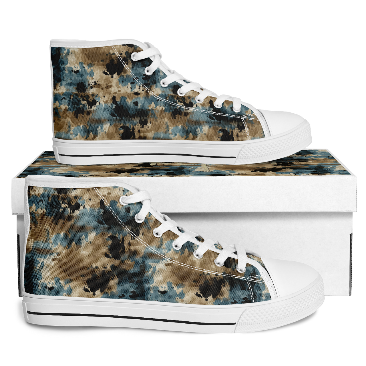 Chokefish™ Urban Peak Retro High Tops-Acid-Wash-012