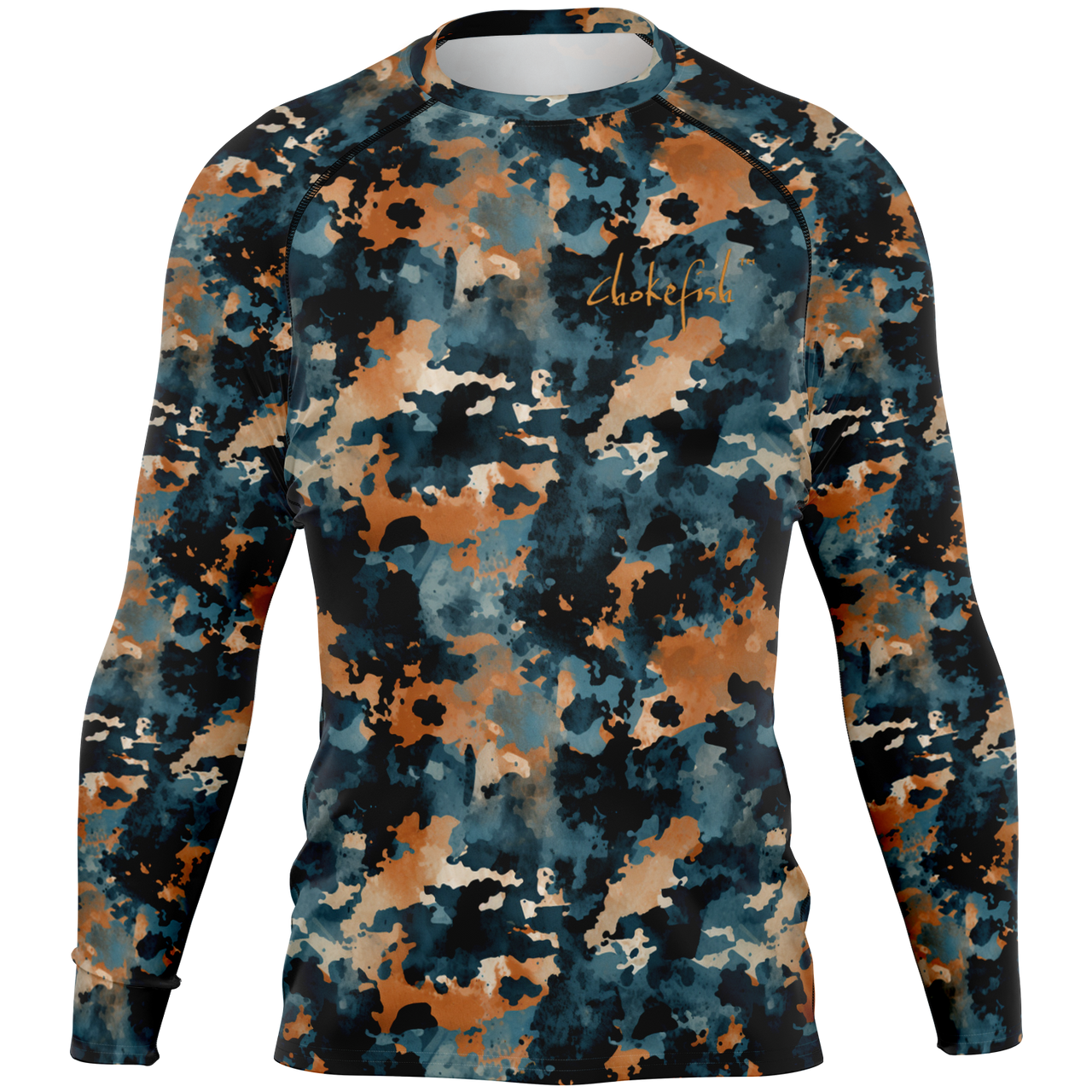 Chokefish™ Long Sleeve Rashguard Acid-Wash Men's Shirt-009