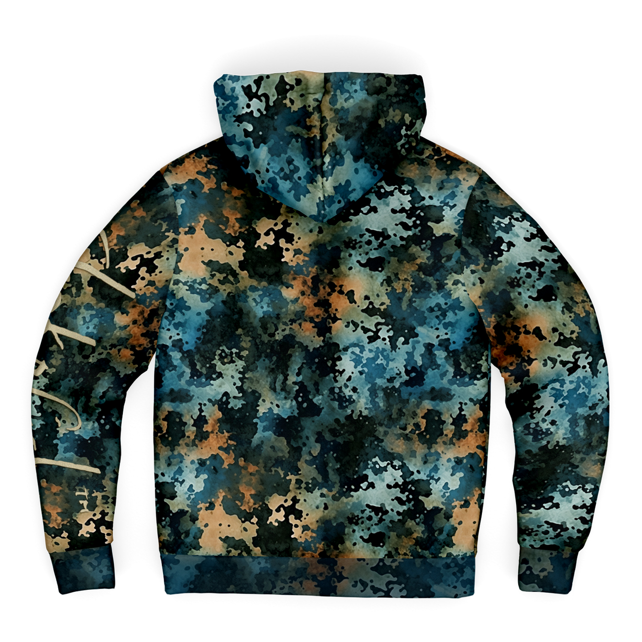 Chokefish™ Microfleece Zip-Up Hoodie Acid-Wash Colors-018B