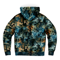 Chokefish™ Microfleece Zip-Up Hoodie Acid-Wash Colors-018B