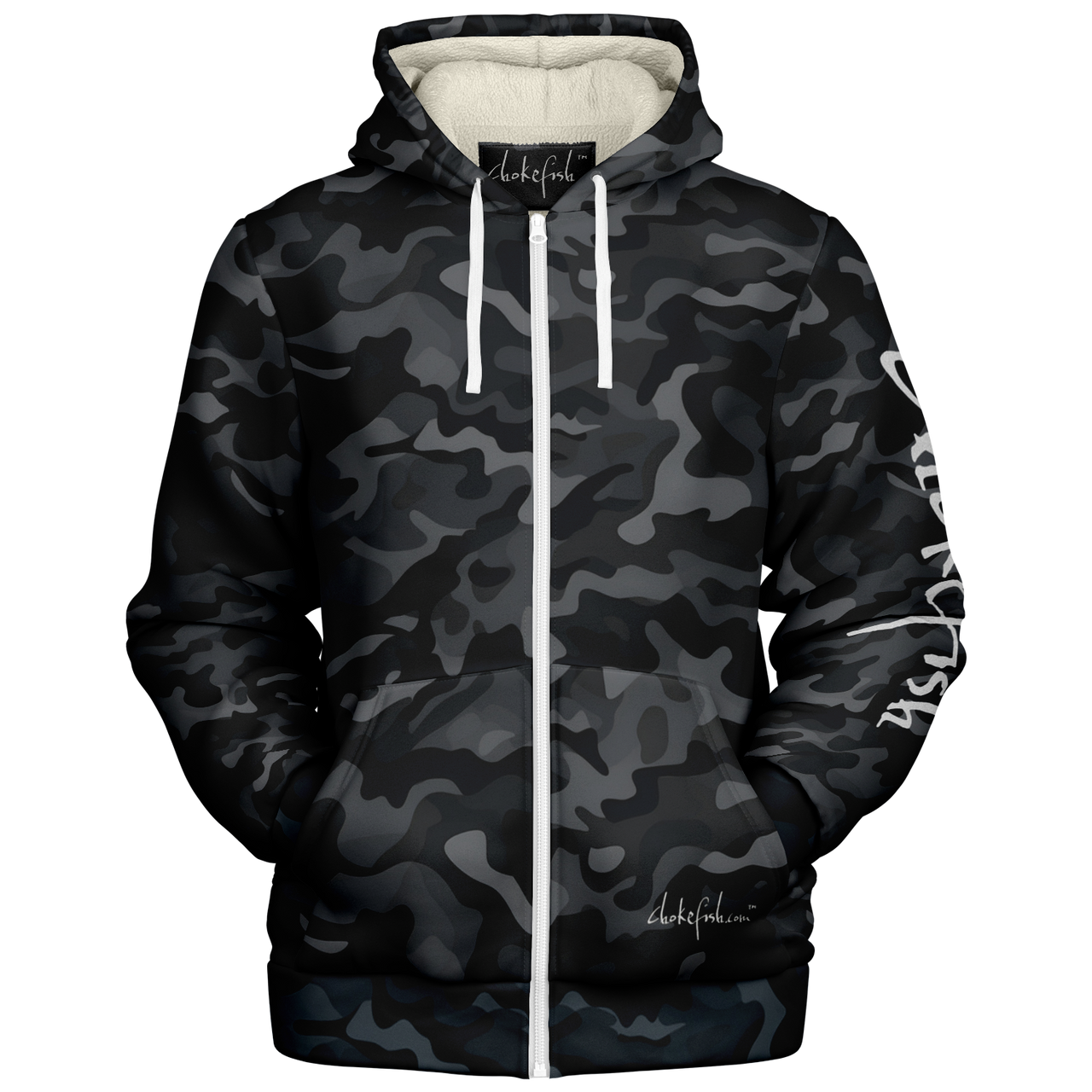 Chokefish™ Microfleece Zip-Up Hoodie Camouflage-006