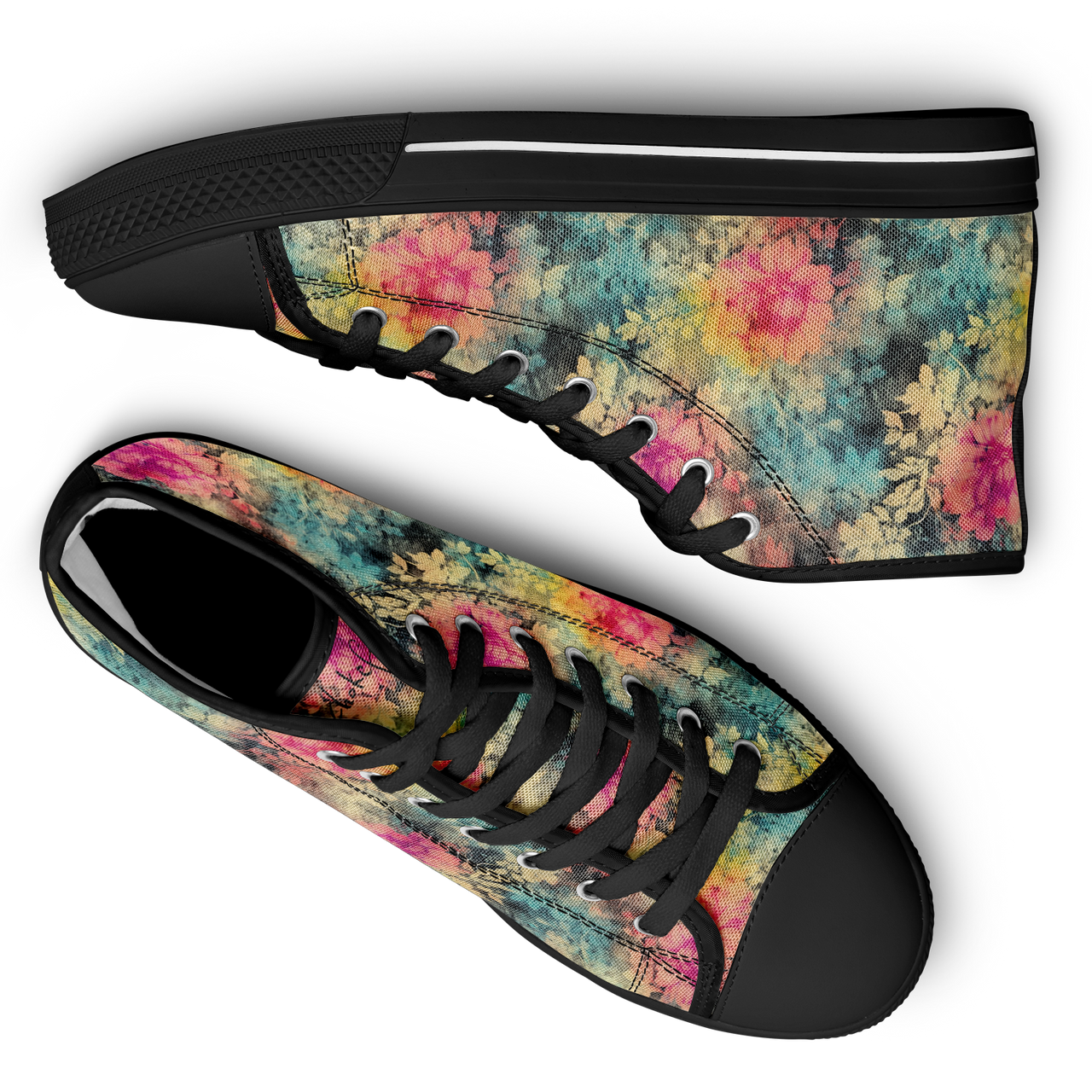 Chokefish™ Urban Peak Retro High Tops-Acid-Wash-007-2