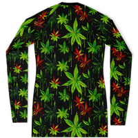 Chokefish™ Long Sleeve Rashguard Cannabis Woman's Shirt-002