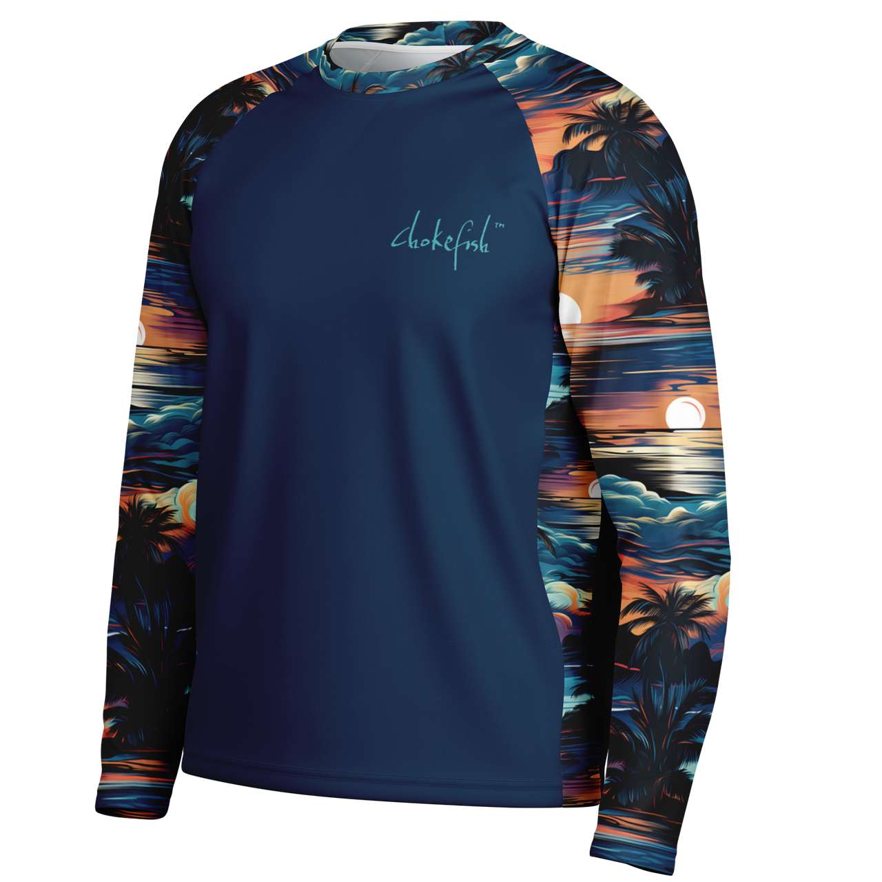 Chokefish™ Long Sleeve Every Day All Weather Trees&Boats Shirt Men's-002