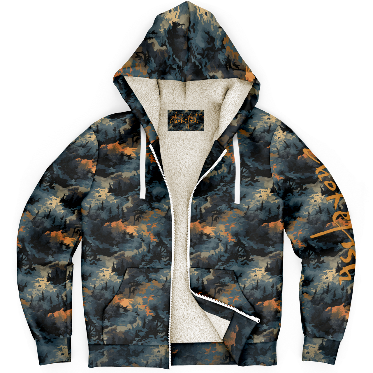 Chokefish™ Microfleece Zip-Up Hoodie Camouflage-003
