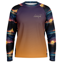 Chokefish™ Long Sleeve Every Day All Weather Trees&Boats Shirt Men's-018