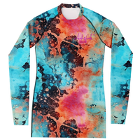 Chokefish™ Long Sleeve Rashguard Acid-Wash Woman's Shirt-005
