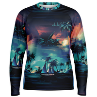 Chokefish™ Long Sleeve Every Day All Weather Trees&Boats Shirt Men's-009