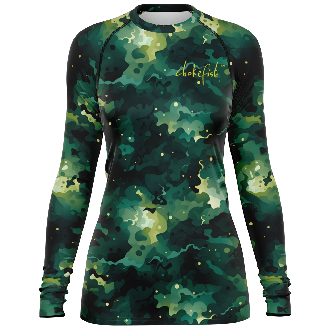 Chokefish™ Long Sleeve Rashguard Camouflage Woman's Shirt-015