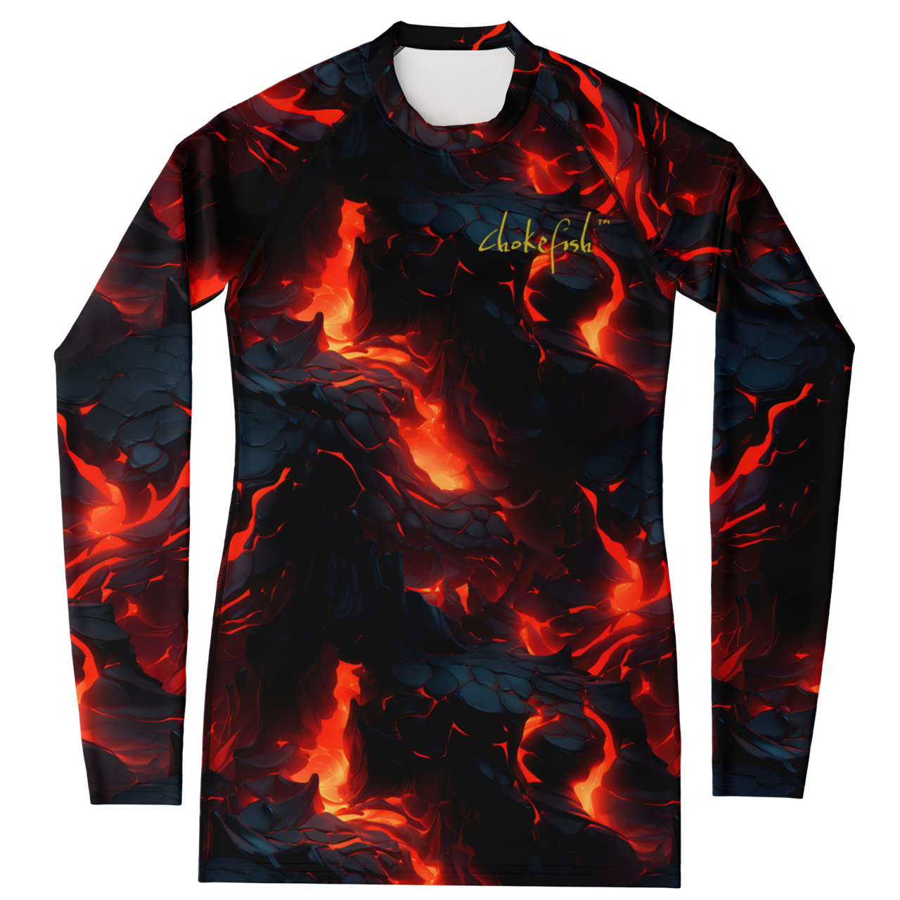 Chokefish™ Long Sleeve Rashguard Volcano Woman's Shirt-001