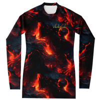 Chokefish™ Long Sleeve Rashguard Volcano Woman's Shirt-001
