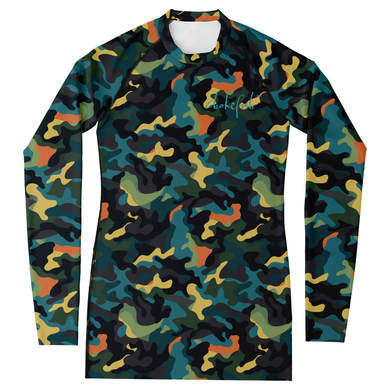 Chokefish™ Long Sleeve Rashguard Camouflage Woman's Shirt-009