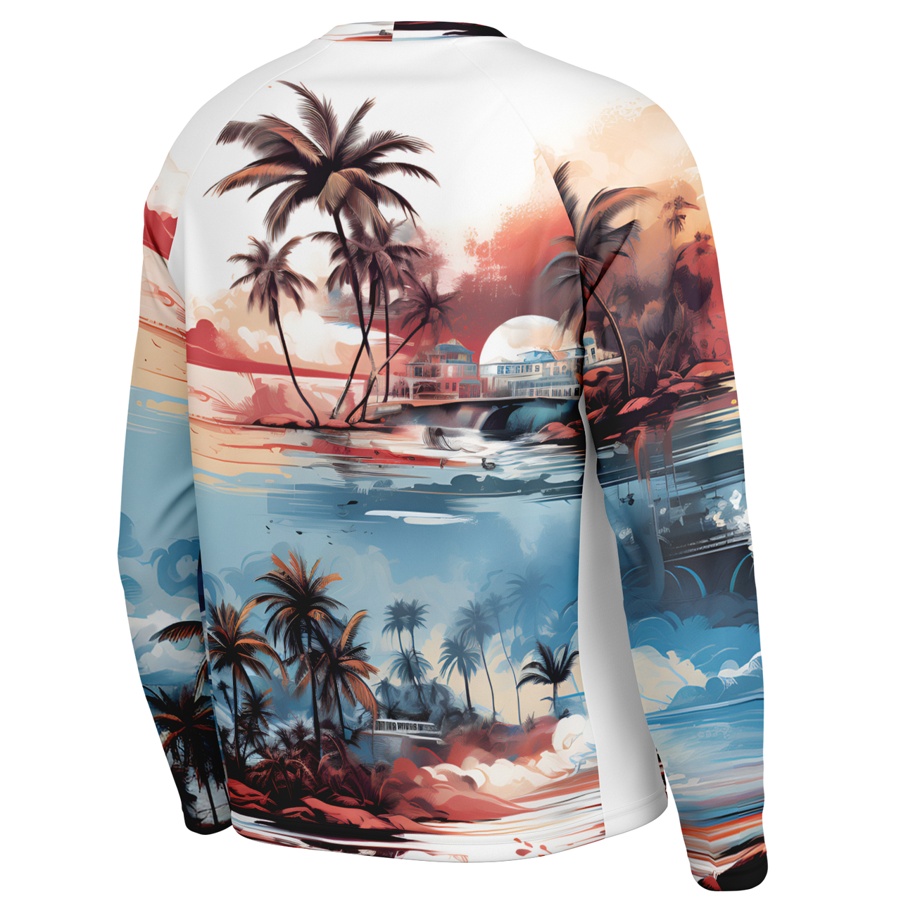 Chokefish™ Long Sleeve Every Day All Weather Trees&Boats Shirt Men's-001-Special-Edition
