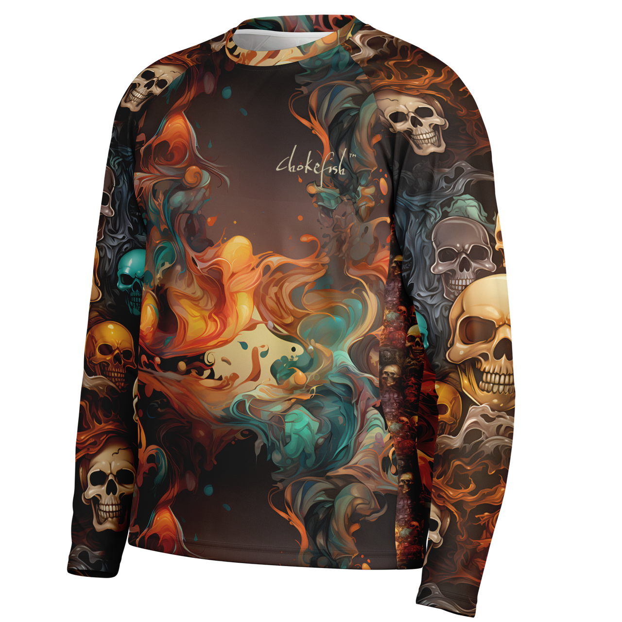 Chokefish™ Long Sleeve Every Day All Weather Skulls Shirt Men's-001