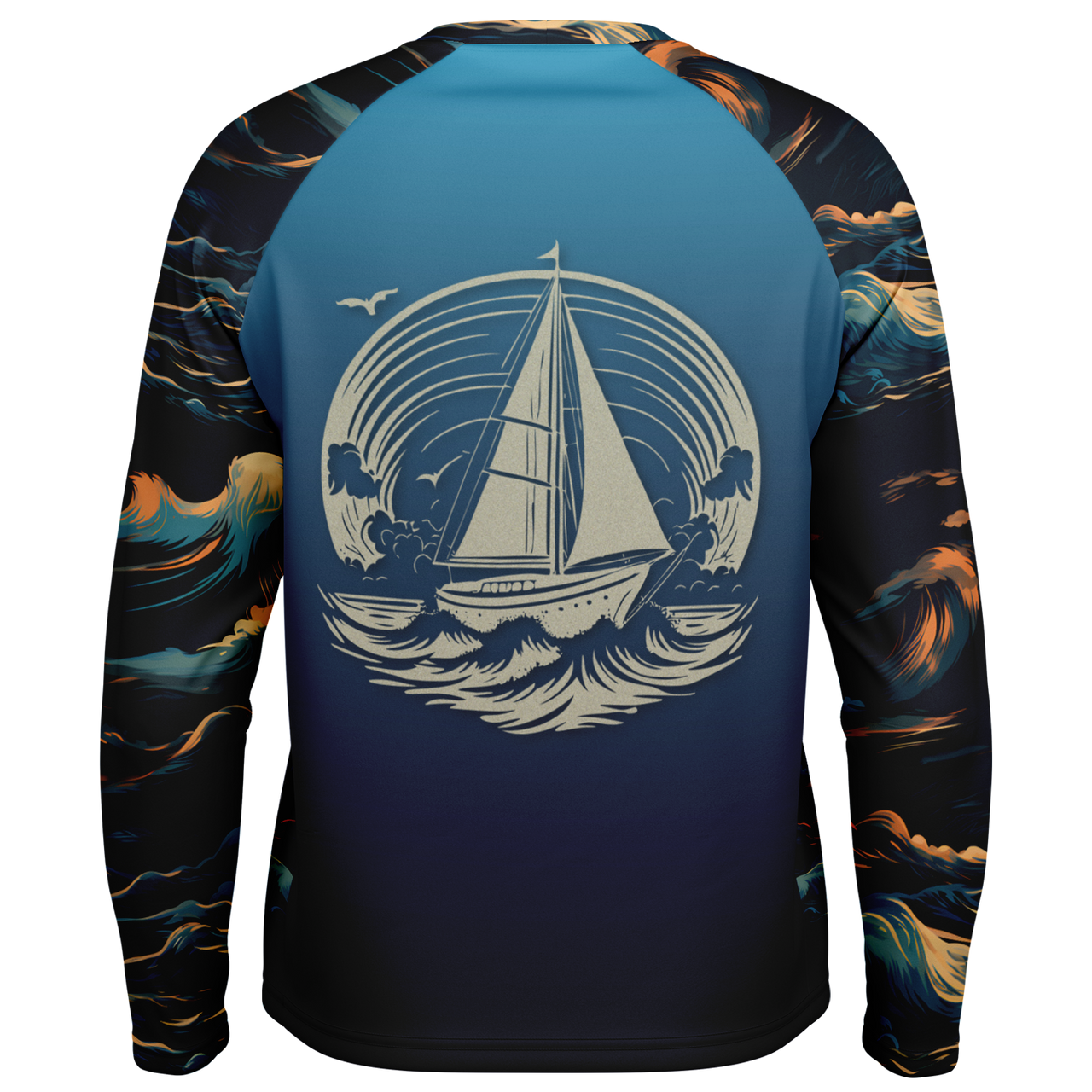 Chokefish™ Long Sleeve Every Day All Weather Trees&Boats Shirt Men's-015-Special-Edition